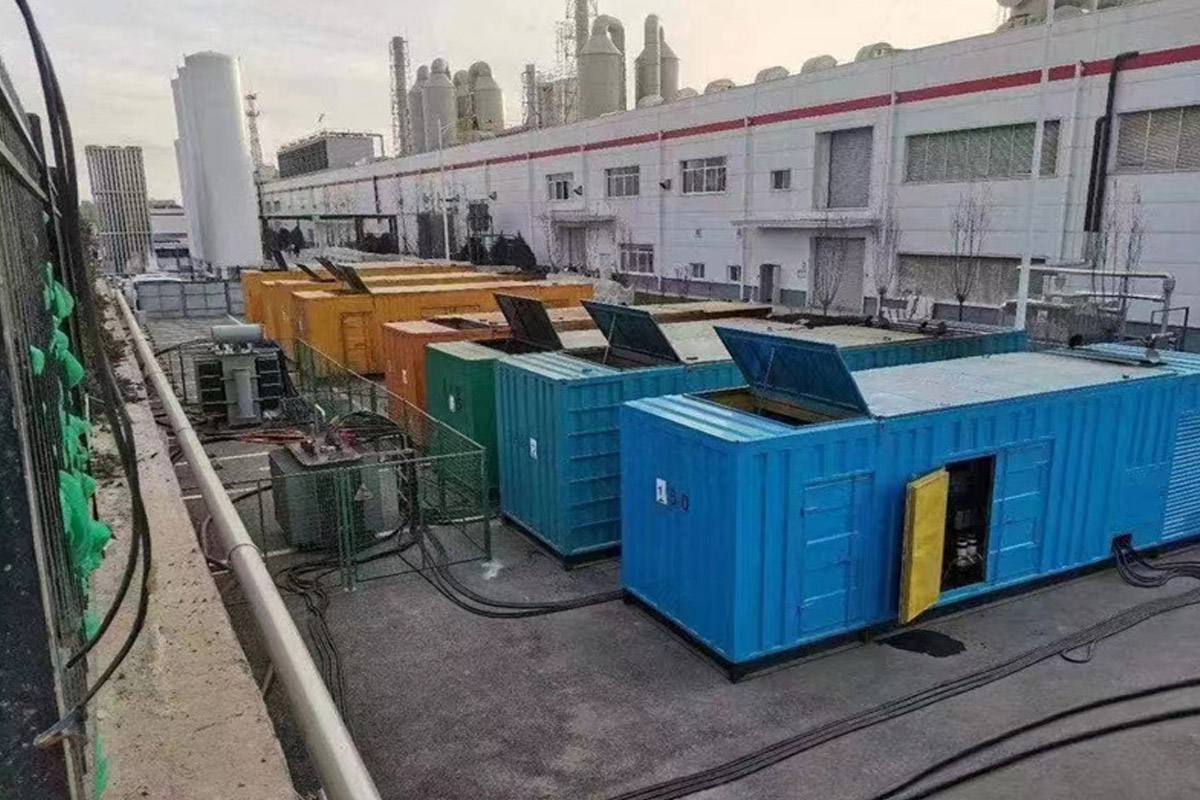 路南发电机租赁施工现场