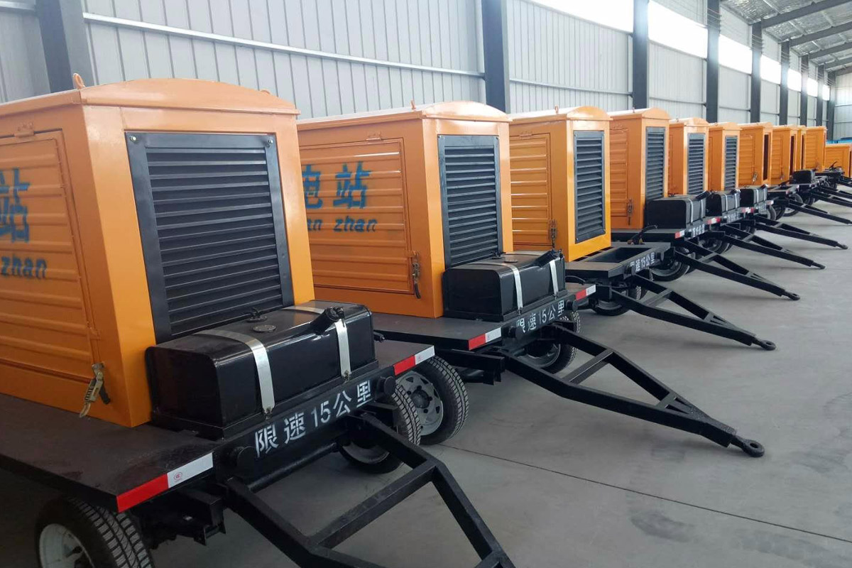 路南发电机租赁施工现场